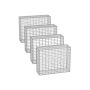 Set of 4 gabions 100x80x30cm., silver color