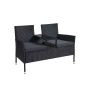 Fotel ogrodowy 65x131x84cm, czarny