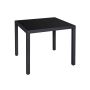 Stolik tarasowy z czarnym szklanym blatem 85x85x73cm