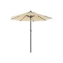 Parasol z lampą solarną LED Ø 300 cm, beżowy