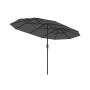 Parasol ogrodowy 200x394cm, ciemnoszary/czarny