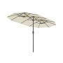 Parasol ogrodowy 200x394cm, beżowo-czarny