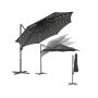 Parasol ogrodowy 300x300cm, ciemnoszary/czarny