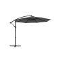 Outdoor umbrella 300x300cm., dark gray/black