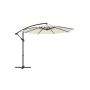 Parasol ogrodowy 300x245cm, beżowo-czarny