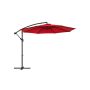 Outdoor umbrella 300x300cm., red/black