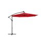 Parasol ogrodowy 300x245cm, czerwony/czarny