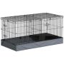 Klatka dla gryzoni PawHut 121x61x61cm, ciemnoszara/czarna