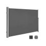Side awning 200 x 350 cm. black