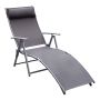 Outsunny sunbed 137x63.5x100.5cm., gray/silver color