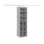 Hanging shelf with 9 compartments, light gray