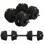 Dumbbell and barbell set, 2 in 1