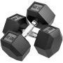 Dumbbell set, 2 × 17.5 kg, hexagonal
