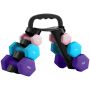 Dumbbell set, 6 pcs. with stand