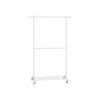 Clothes rack on wheels 49x130x198cm., white