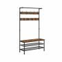Outerwear rack on wheels HSR47BX, brown/black