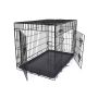 Metalowa klatka dla psa dwudrzwiowa 91 x 64 x 58 cm, rozmiar XL, czarna