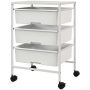 Kitchen trolley Homcom 40.8x33.5x60.5cm., white