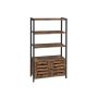 Wysoka szafka LSC75BX 70 x 30 x 121,5 cm, brązowo-czarna