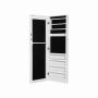 Wall-mounted jewelry cabinet - mirror JBC24W, white