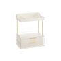 Organizer na kosmetyki z szufladkami 20x32x39,1cm, kolor biały/złoty