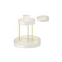 Cosmetic organizer 25.2x25.2x29cm., white/gold color