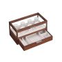 Watch box 18x35.2x16cm., brown/white