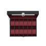 Watch box 20.2x30.2x7.8cm., red/black