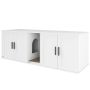 Cat litter box cabinet, 2 compartments, 145 × 49 × 51 cm