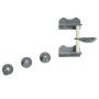 PawHut 4-piece cat climbing wall set, grey/beige