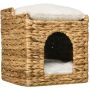 Cat house PawHut 37.5x37.5x41.5cm., light brown/white