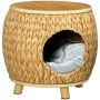 Domek dla kota PawHut 44x43x42cm, jasnobrązowy
