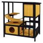Cat house PawHut 84.5x60x88cm., light brown/black