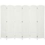 Room divider, 6-piece, White, 240 × 170 × 1.6 cm