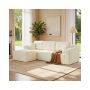 Narożna sofa modułowa VASAGLE, lewa, z szezlongiem, szara, 150 × 244 × 73 cm