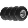 Cart wheel set, 4 pcs, Black, Ø 25.5 × 7.5 cm