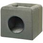 Domek dla kota, 2 strefy, zielony, 36,5 × 36,5 × 33 cm