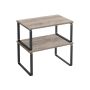 Set of 2 kitchen shelves, black/light brown