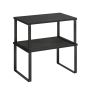 Set of 2 kitchen shelves, black