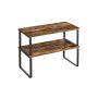 Set of 2 kitchen shelves, brown/black