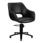 Barber chair "Gabbiano", Five-star base, Black