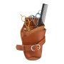 Hairdressing tool case ActiveShop, 3 pockets, 4 compartments, Brown, 11 × 21.5 cm