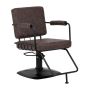 Barber chair Gabbiano Katania Loft, Hydraulic, Brown