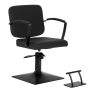 Hairdressing chair Hair System Edge Noir, with footrest