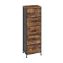 Komoda SONGMICS BELLAH, 5 szuflad, brązowo-czarna, 39,6 × 117,7 × 30 cm