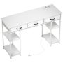 Computer desk, 3 drawers, 4 shelves, 120 × 76 × 40 cm