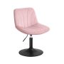VASAGLE vanity stool, with backrest, Pink, 46.5 × 77.5 × 43 cm