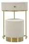 Vanity table with pouf, 2-piece set