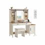 VASAGLE LIRY dressing table RDT136W01, 2 drawers, White/brown