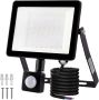 Reflektor LED z czujnikiem ruchu, 50W